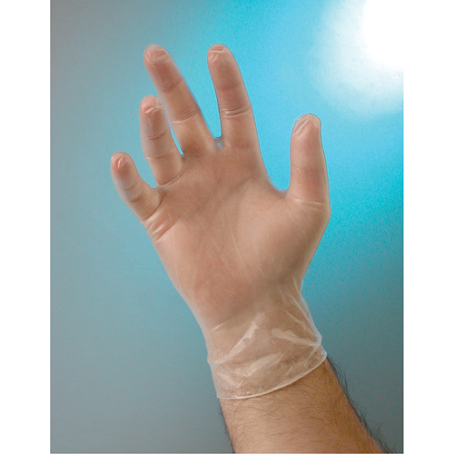 Examination Grade Gloves, Small, Vinyl, 4-mil, Powder-Free, Clear, Class 2 Haskins Industrial Inc.