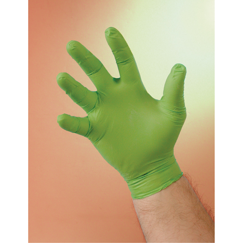 N-Dex&reg; Gloves, Large, Nitrile, 4-mil, Powder-Free, Green Haskins Industrial Inc.