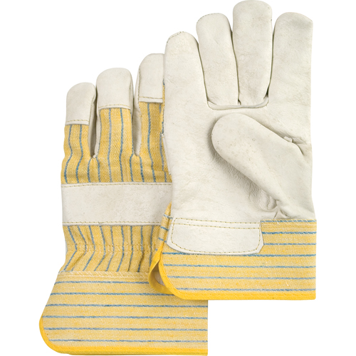 Standard-Duty Dry-Palm Fitters Gloves, Large, Grain Cowhide Palm, Cotton Inner Lining Haskins Industrial Inc.