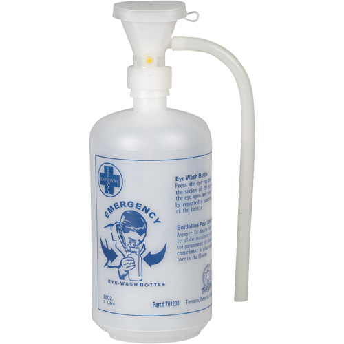 Eyewash Bottle With Eye Cup, Empty Bottle, 32 oz. Haskins Industrial Inc.