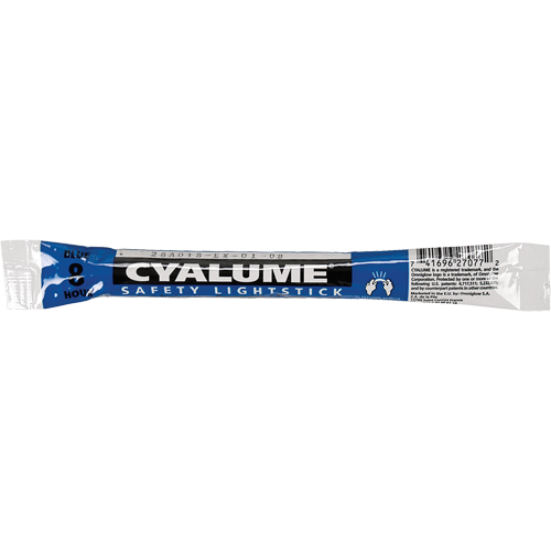 6" Cyalume&reg; Lightsticks, Blue, 8 hrs. Duration Haskins Industrial Inc.