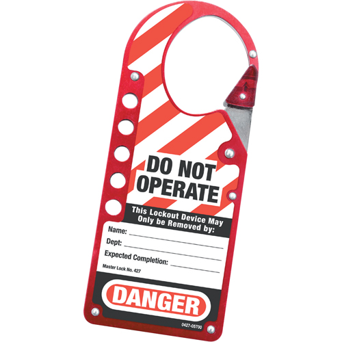 Labeled Snap-on Hasps, Red Haskins Industrial Inc.