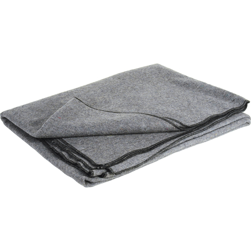 Flame-Resistant Wool Blanket, Wool, 84"L x 66"W Haskins Industrial Inc.