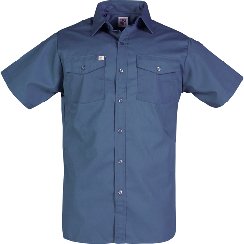 Work Shirts, Men's, Small, Navy Blue Haskins Industrial Inc.