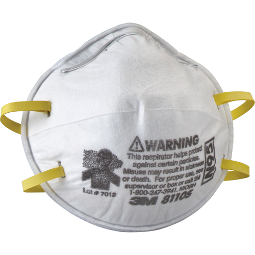 8110S Particulate Respirators, N95, NIOSH Certified, Small Haskins Industrial Inc.