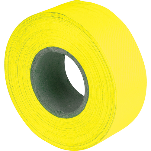 Flagging Tape, 1.2" W x 150' L, Fluorescent Yellow Haskins Industrial Inc.