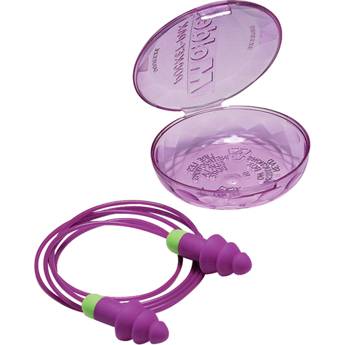Bouchons d'oreilles r&eacute;utilisables Rockets, Avec cordon, Vrac - &eacute;tui en plastique, 27 dB NRR, Taille unique Haskins Industrial Inc.