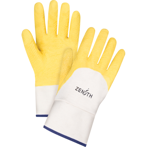 Gants enduits au fini rugueux, 10/T-Grand, R&ecirc;vetement Latex de caoutchouc, Enveloppe en Coton Haskins Industrial Inc.