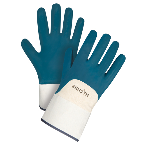 Gants &agrave; poignet de s&eacute;curit&eacute; de poids lourd, 11/2T-Grand, R&ecirc;vetement Nitrile, Enveloppe en Coton Haskins Industrial Inc.