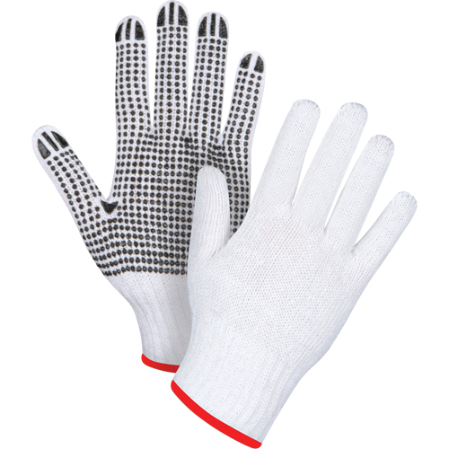 Dotted String Knit Gloves, Poly/Cotton, Single Sided, 7 Gauge, Small Haskins Industrial Inc.