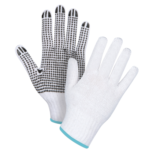 Dotted String Knit Gloves, Poly/Cotton, Single Sided, 7 Gauge, X-Large Haskins Industrial Inc.