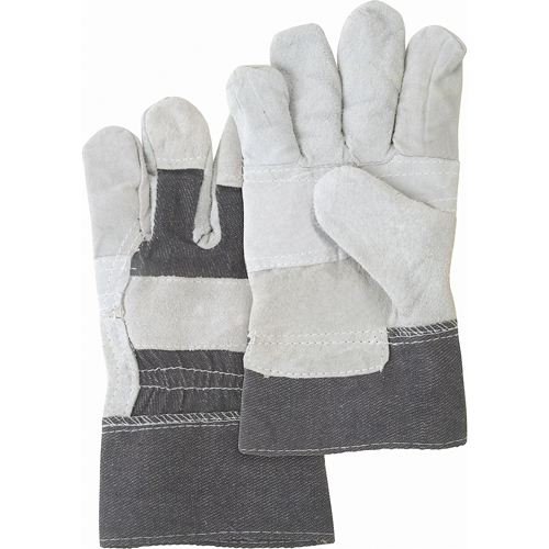 Standard-Duty Patch Palm Fitters Gloves, Large, Split Cowhide Palm, Cotton Inner Lining Haskins Industrial Inc.
