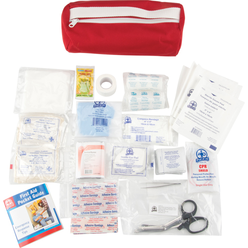 Trousse de premiers soins, Dispositif m&eacute;dical Classe 1, Sac en nylon Haskins Industrial Inc.