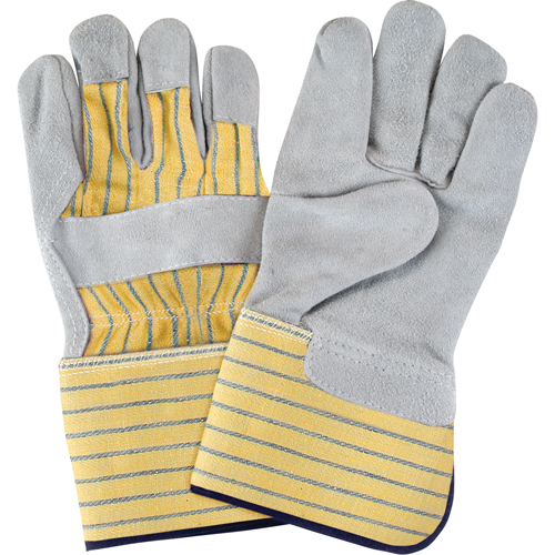 Gants d'ajusteur de premi&egrave;re qualit&eacute;, Grand, Paume en Cuir de vache refendu, Doublure en Coton Haskins Industrial Inc.
