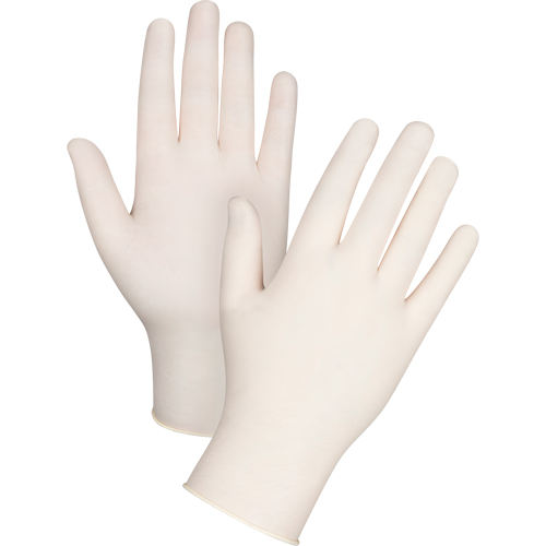 Gants d'examen de premi&egrave;re qualit&eacute; pour peau sensible, Moyen, Latex, 4 mils, Poudr&eacute;s, Naturel Haskins Industrial Inc.
