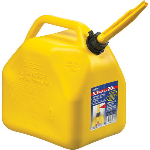 Jerricans, 5,3 gal. US/20,06 L, Jaune, Conformes aux normes CSA/ULC Haskins Industrial Inc.