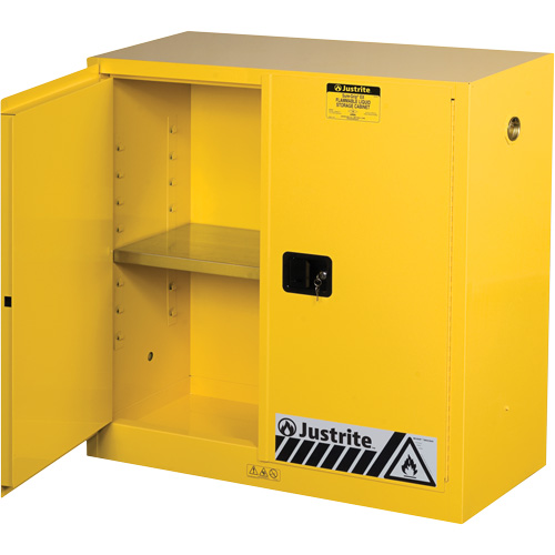 Sure-Grip&reg; Ex Flammable Storage Cabinets, 30 gal., 2 Door, 43" W x 44" H x 18" D Haskins Industrial Inc.