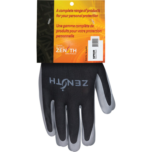 Gants enduits confortables de premi&egrave;re qualit&eacute;, 8/Moyen, R&ecirc;vetement Nitrile, Calibre 13, Enveloppe en Polyester Haskins Industrial Inc.