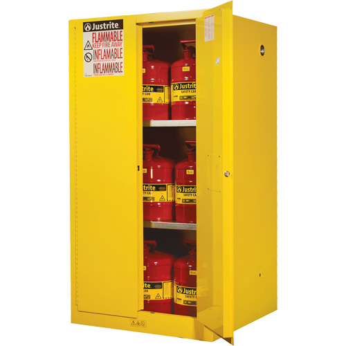Sure-Grip&reg; Ex Flammable Storage Cabinets, 60 gal., 2 Door, 34" W x 65" H x 34" D Haskins Industrial Inc.
