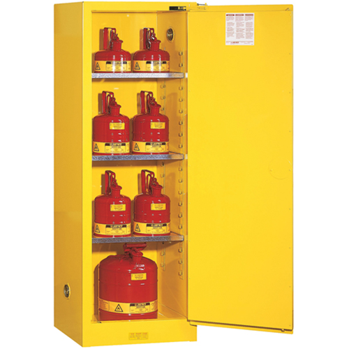 Armoire de s&eacute;curit&eacute; pour produits inflammables EX Slimline Sure-Grip , 22 gal., 1 Porte(s), 23,25" La x 65" h x 18" p Haskins Industrial Inc.
