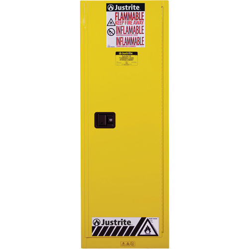 Armoire de s&eacute;curit&eacute; pour produits inflammables EX Slimline Sure-Grip , 22 gal., 1 Porte(s), 23,25" La x 65" h x 18" p Haskins Industrial Inc.