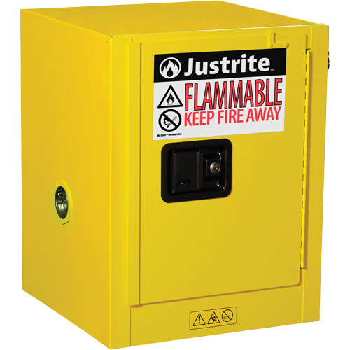 Sure-Grip&reg; EX Countertop Flammable Safety Cabinet, 4 gal., 1 Door, 17" W x 22" H x 17" D Haskins Industrial Inc.