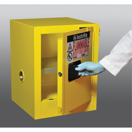 Sure-Grip&reg; EX Countertop Flammable Safety Cabinet, 4 gal., 1 Door, 17" W x 22" H x 17" D Haskins Industrial Inc.