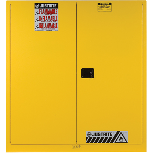 Sure-Grip&reg; EX Vertical Drum Storage Cabinets, 60 US gal. Cap., 2 Drums, Yellow Haskins Industrial Inc.