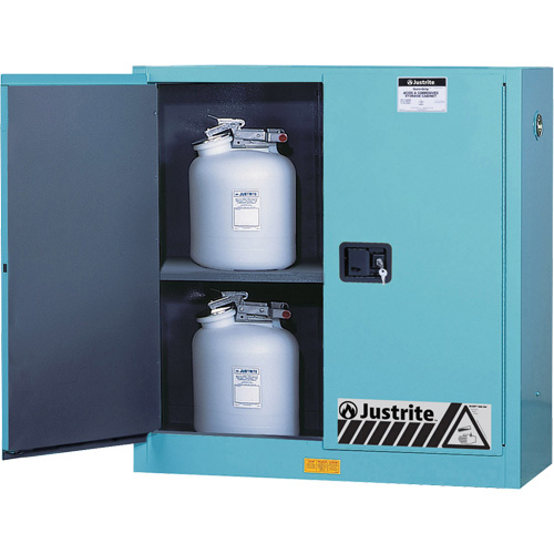 Armoires de s&eacute;curit&eacute; pour acides & produits corrosifs avec doublure ChemCor, 30 gal., 43" x 44" x 18" Haskins Industrial Inc.