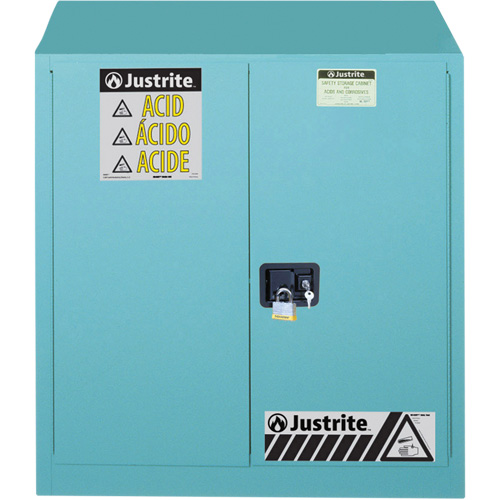 Armoires de s&eacute;curit&eacute; pour acides & produits corrosifs avec doublure ChemCor, 30 gal., 43" x 44" x 18" Haskins Industrial Inc.