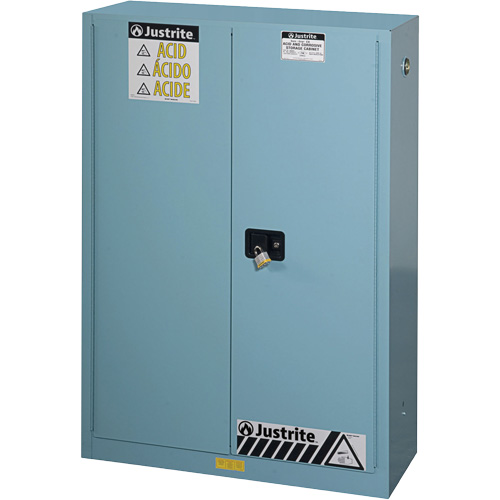 Armoires de s&eacute;curit&eacute; pour acides & produits corrosifs avec doublure ChemCor, 45 gal., 43" x 65" x 18" Haskins Industrial Inc.