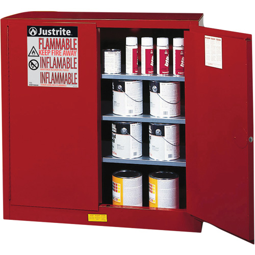 Armoire de s&eacute;curit&eacute; pour la peinture et les encres combustibles EX Sure-Grip, 40 gal., 3 tablettes Haskins Industrial Inc.