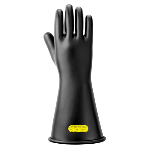 Gants isolants en caoutchouc naturel noir, ASTM classe 2, Taille 10, 14" lo Haskins Industrial Inc.