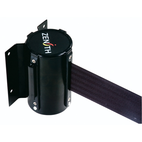 Wall Mount Barrier, Steel, Screw Mount, 7', Black Tape Haskins Industrial Inc.