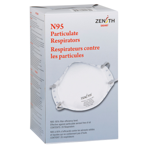 Respirateur contre les particules, N95, Certifi&eacute; NIOSH, Moyen/grand Haskins Industrial Inc.