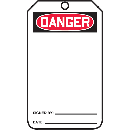 &eacute;tiquettes de s&eacute;curit&eacute;, Plastique, 3-3/8" la x 5-7/8" h, Anglais Haskins Industrial Inc.