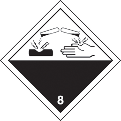 TDG Shipping Labels, Class 8, Corrosives, Vinyl Haskins Industrial Inc.