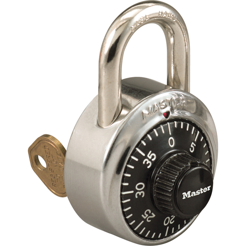 Padlock, Combination, Hardened Steel, 1-7/8" Width Haskins Industrial Inc.