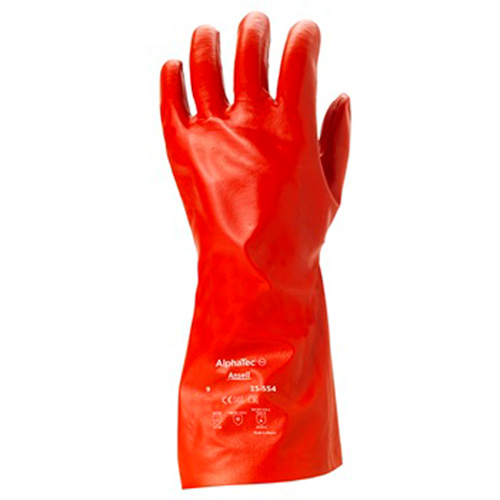 PVA&reg; 15-554 Gloves, Size 10, 14" L, Polyvinyl Alcohol, Cotton Inner Lining, 17-mil Haskins Industrial Inc.