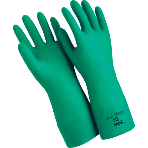 Solvex&reg; 37-165 Gloves, Size Large/9, 15"/13" L, Nitrile, 22-mil Haskins Industrial Inc.