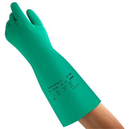 Solvex&reg; 37-165 Gloves, Size 2X-Large/11, 13" L, Nitrile, 22-mil Haskins Industrial Inc.