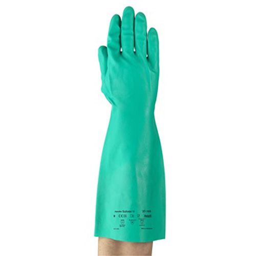 Solvex&reg; 37-165 Gloves, Size 2X-Large/11, 13" L, Nitrile, 22-mil Haskins Industrial Inc.