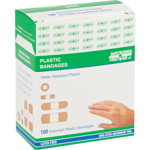 Bandages, Assorted, Plastic, Sterile Haskins Industrial Inc.