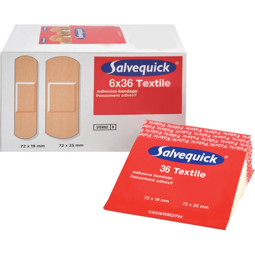Salvequick&reg; Bandage Dispensing Systems Refills, Rectangular/Square, Fabric, Sterile Haskins Industrial Inc.