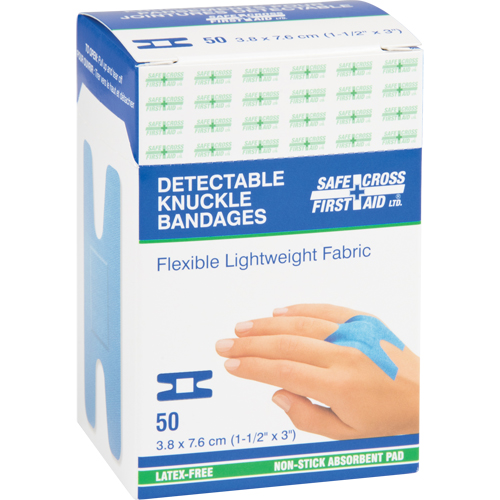 Bandages, Knuckle, 3", Fabric Metal Detectable, Sterile Haskins Industrial Inc.