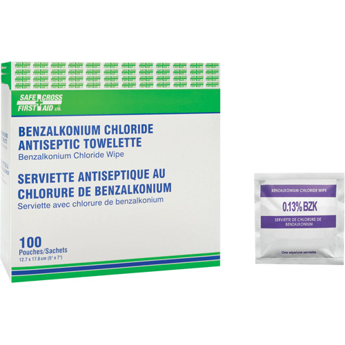 Benzalkonium Chloride Wipes, Towelette, Antiseptic Haskins Industrial Inc.