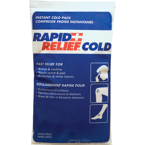 Rapid Relief&reg; Instant Chill Pack, Cold, Single Use, 9" x 6" Haskins Industrial Inc.