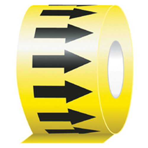 Directional Flow Arrow Tapes, 108', Black on Yellow Haskins Industrial Inc.