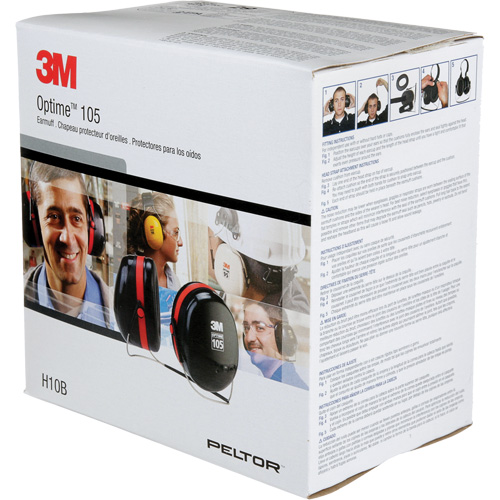 Serres-t&ecirc;tes de s&eacute;rie Peltor Optime 105, Cordon cervical, 29 NRR dB Haskins Industrial Inc.