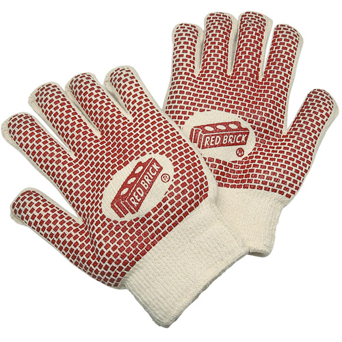 Gants r&eacute;versibles en tissu &eacute;ponge Red Brick, Coton, Deux c&ocirc;t&eacute;s, Calibre 10, Grand Haskins Industrial Inc.